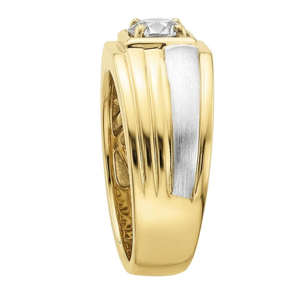 echter round diamant 1Karat ring Draufsicht