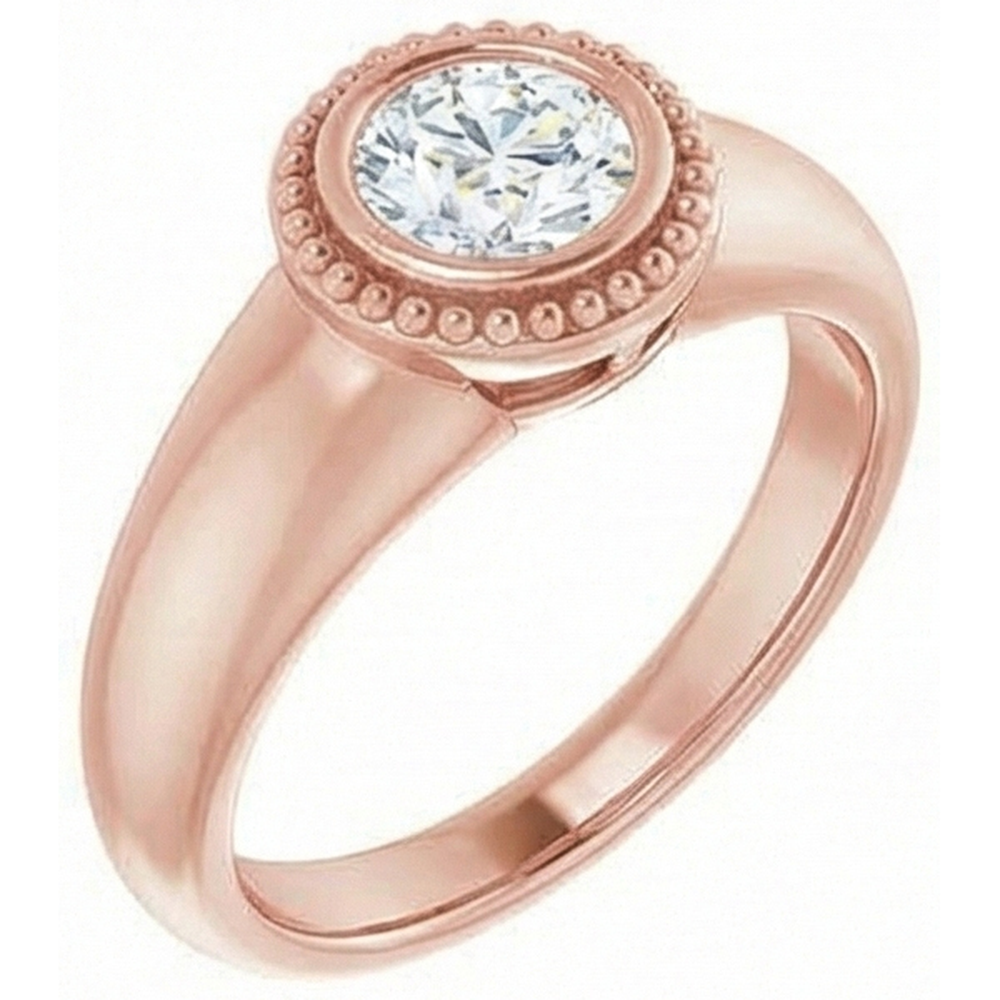 echter round diamant 2Karat ring Seitenansicht