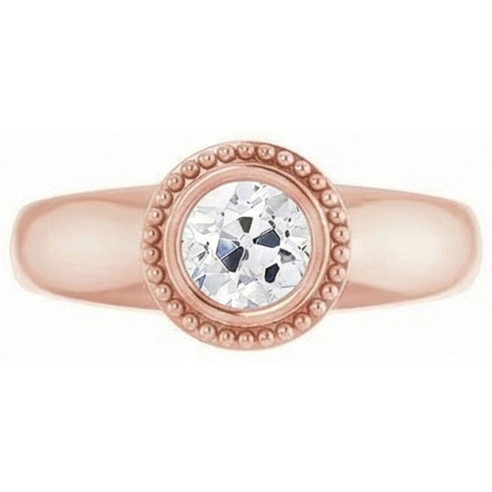 echter round diamant 2Karat ring Detailansicht