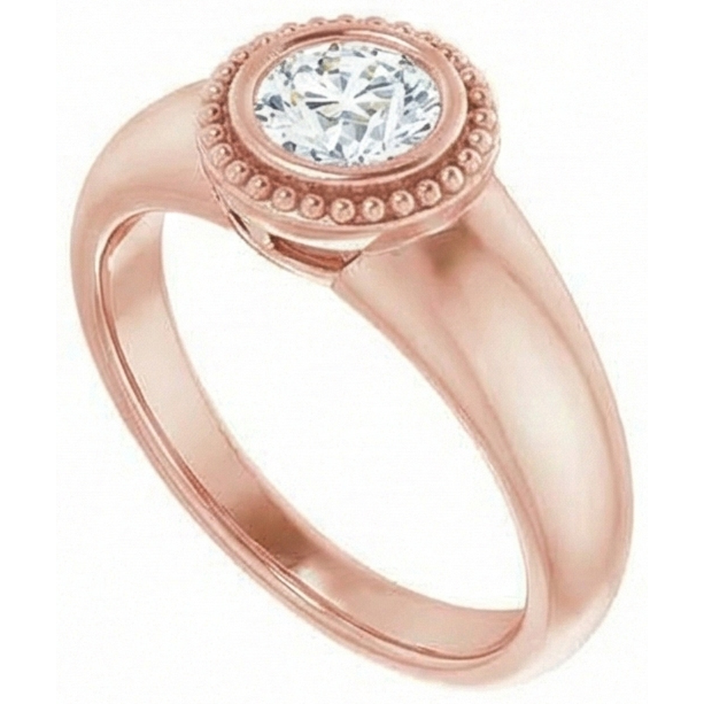 echter round diamant 2Karat ring Draufsicht