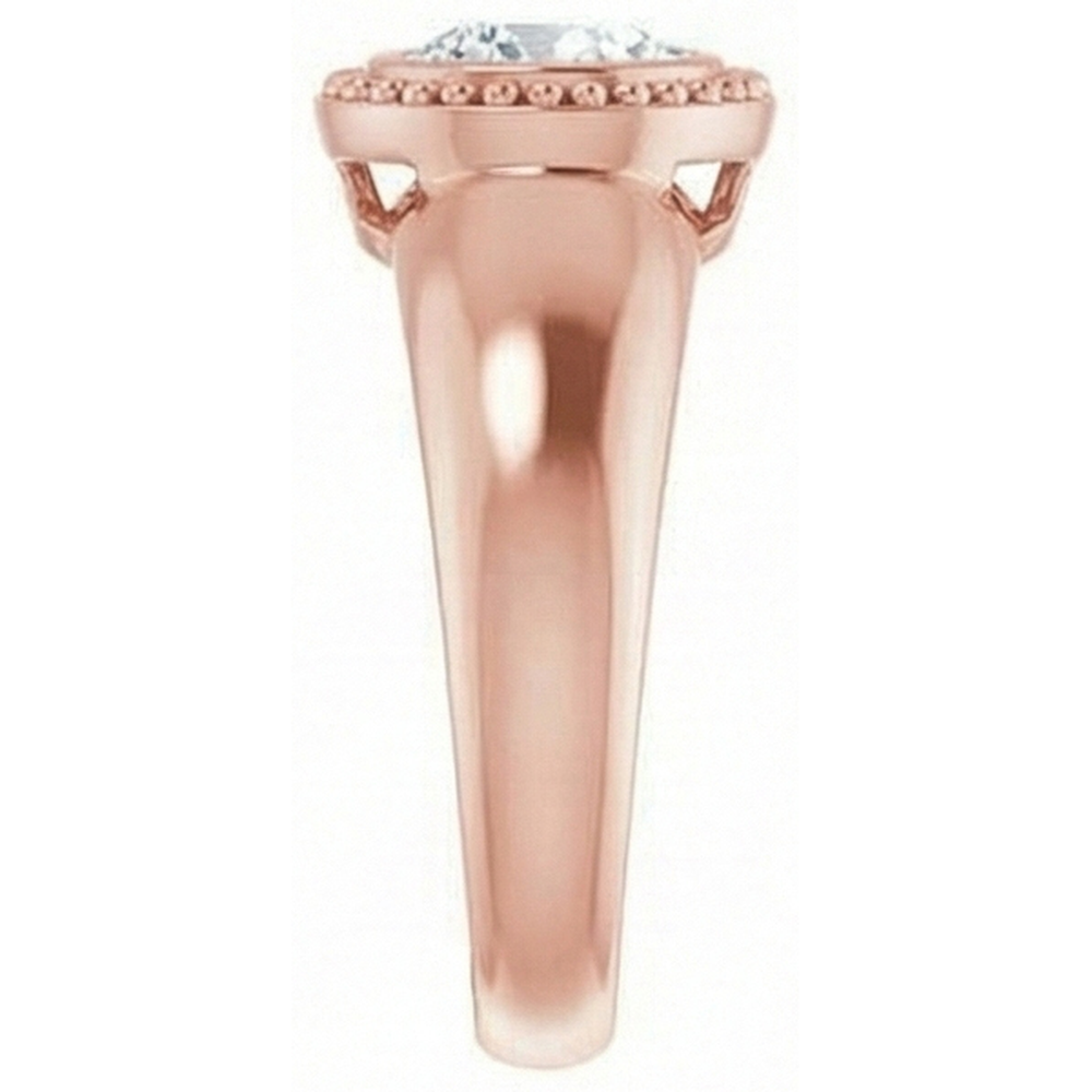 echter round diamant 2Karat ring Profilansicht