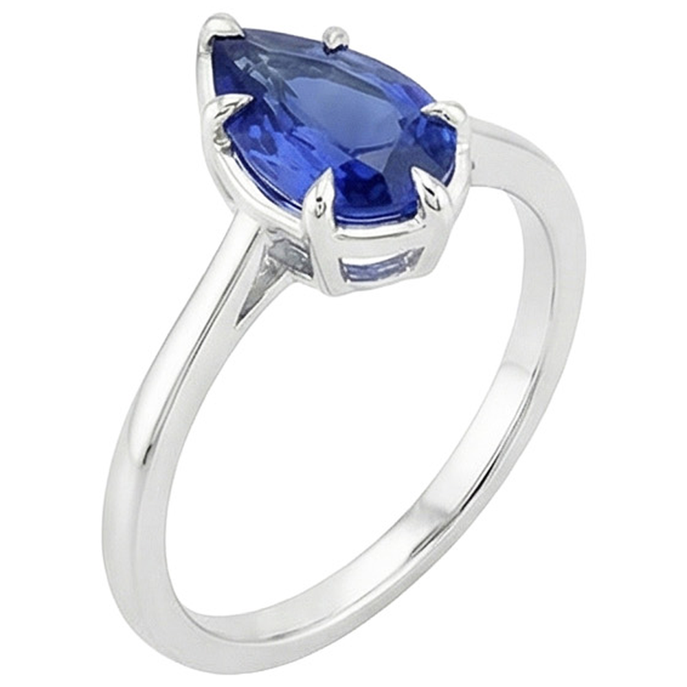 echter pear diamant 2.50Karat ring Detailansicht