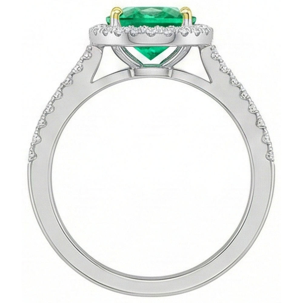 Premium Edelstein-Ring 2 Karat – Rückansicht