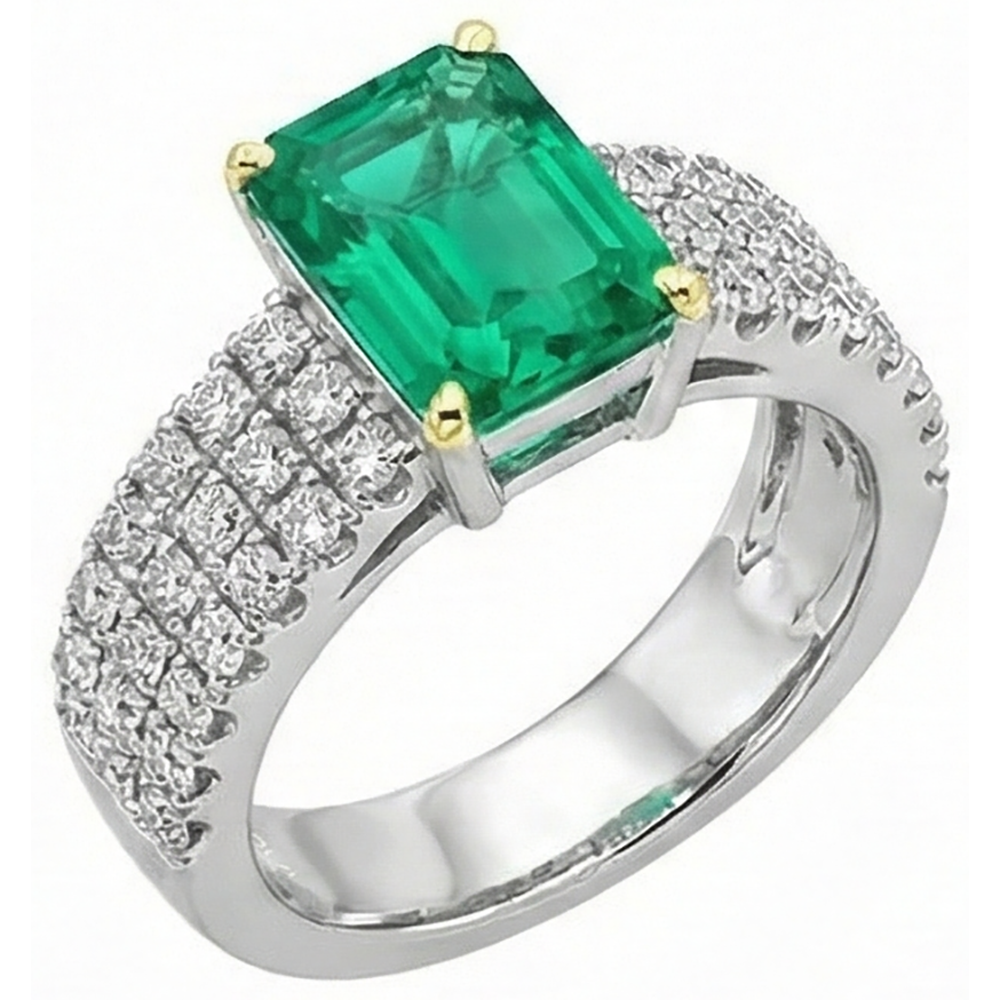 Strahlender Edelstein-Ring 2,50 Karat – Frontansicht