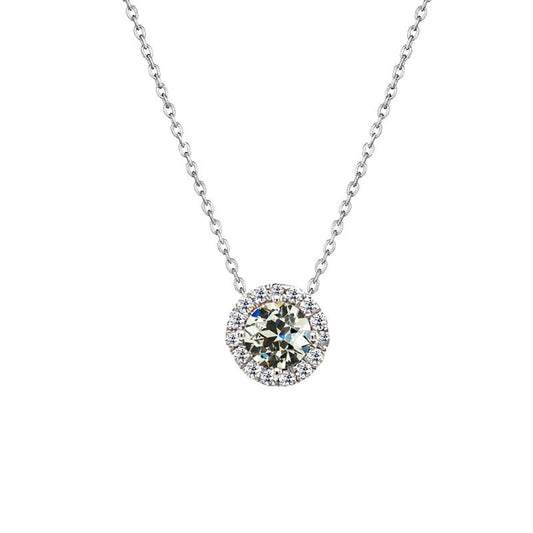 Authentischer Edler Diamant Anhänger-Halskette – Hauptansicht