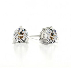 14K Weißgold Ohrstecker mit Diamant – 2 Karat