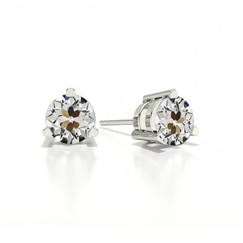 Diamant Old Mine Cut Ohrstecker in 14K Weißgold – Hauptansicht