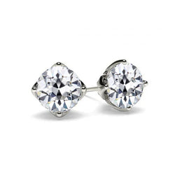 Ohrhänger 14K Weißgold – Diamant Old Mine Cut 3 Karat