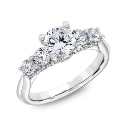 Sparkling Five Stone 4 Karat Natürliche Diamant-Verlobungsring Weißgold 14K
