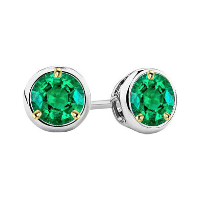 Natürlicher Kolumbianischer Smaragd Gemstone Earring – Hauptansicht