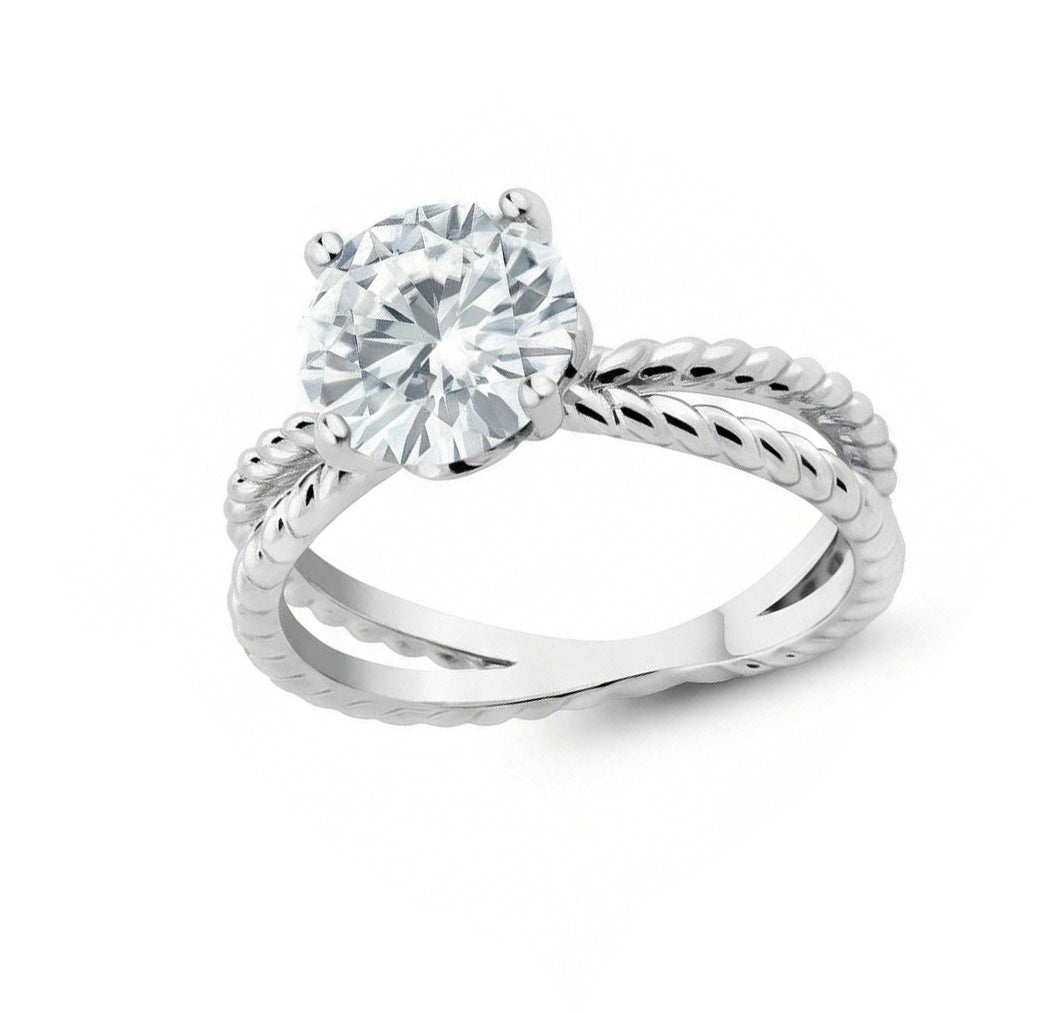 echter round diamant 3Karat ring Seitenansicht