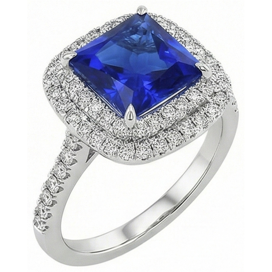 echter round diamant 4.50Karat ring Vorderansicht