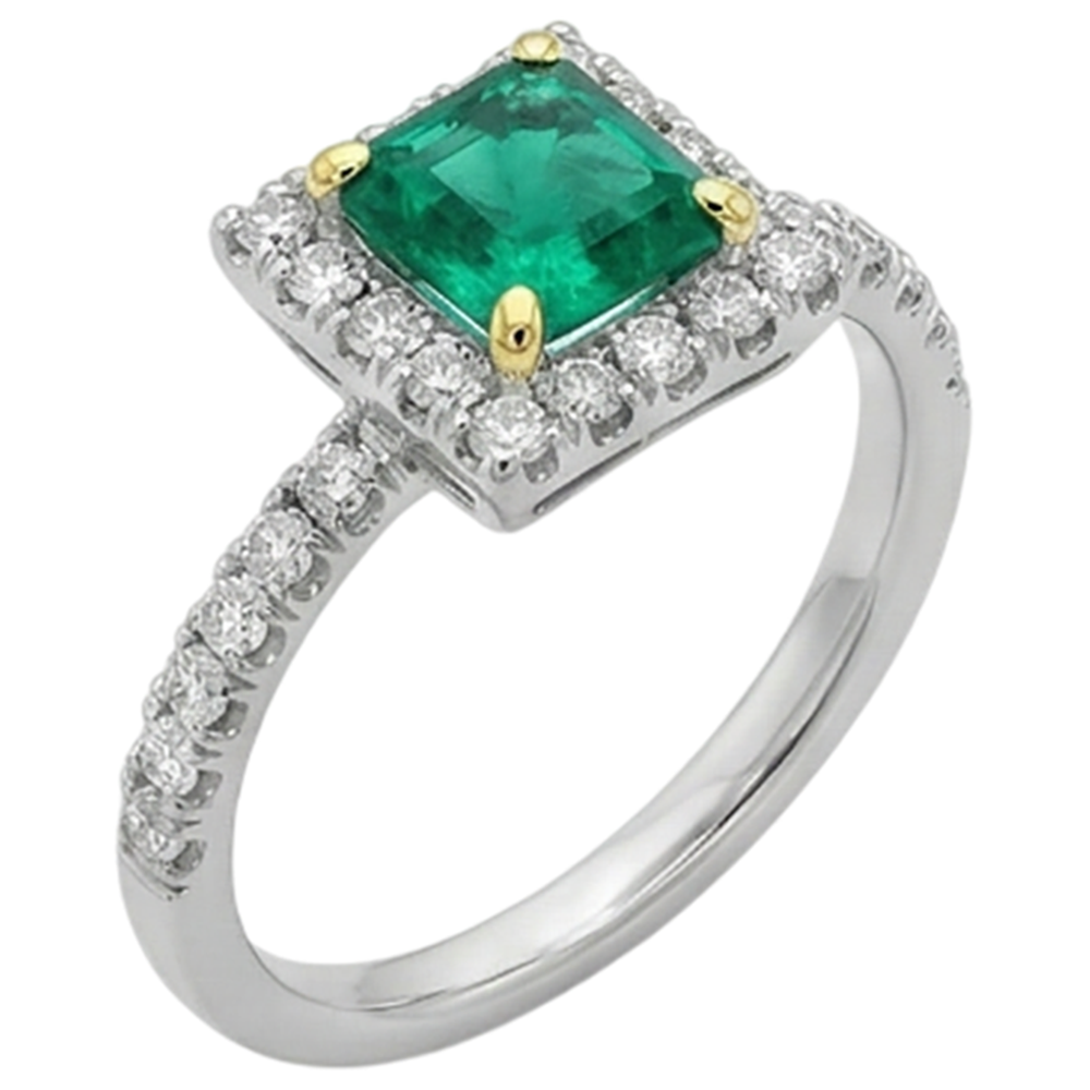 Exquisiter Farbstein-Ring 3 Karat – Seitenansicht