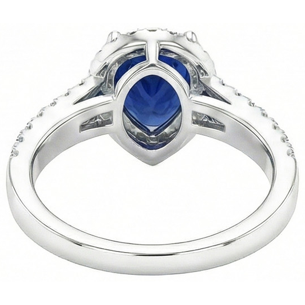 echter round diamant 2.75Karat ring Profilansicht