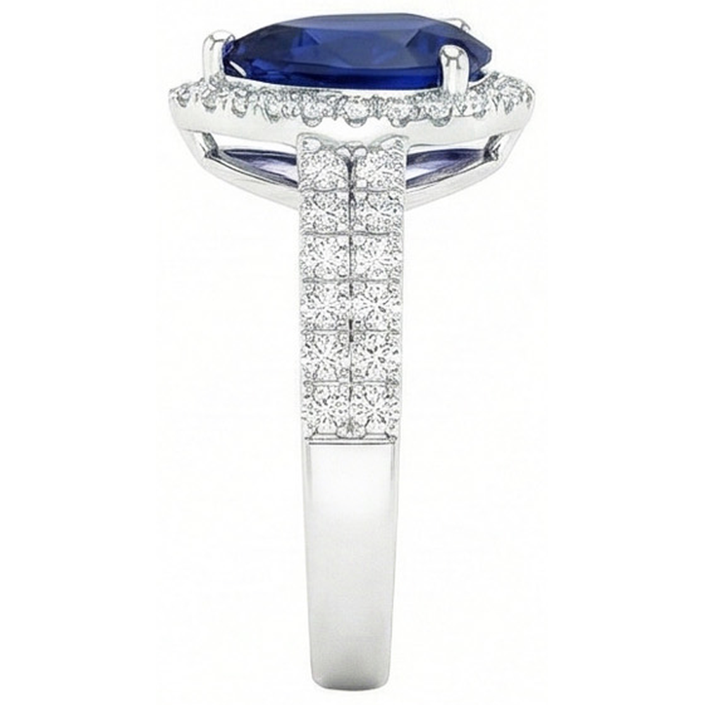 echter round diamant 2.75Karat ring Draufsicht