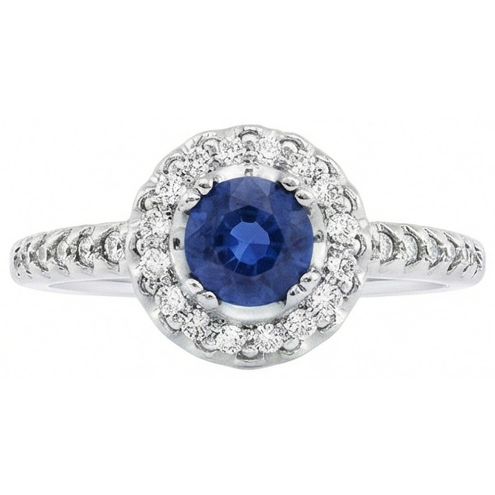 echter round diamant 1.60Karat ring Vorderansicht
