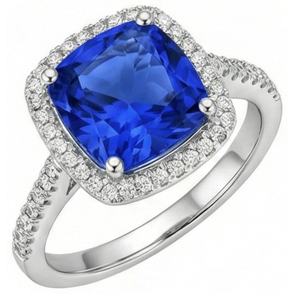 echter round diamant 3.30Karat ring Seitenansicht