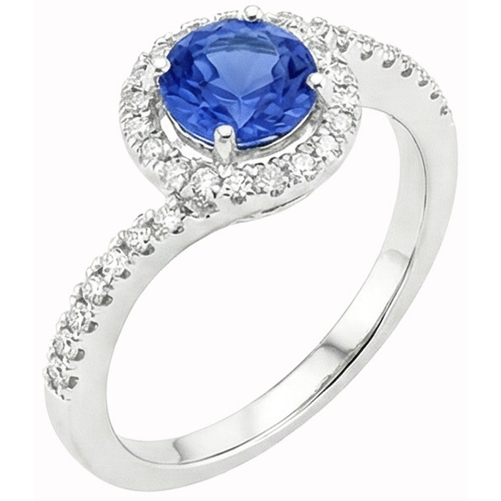 echter round diamant 5.60Karat ring Vorderansicht