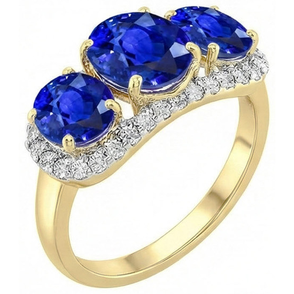 echter oval diamant 6Karat ring Seitenansicht