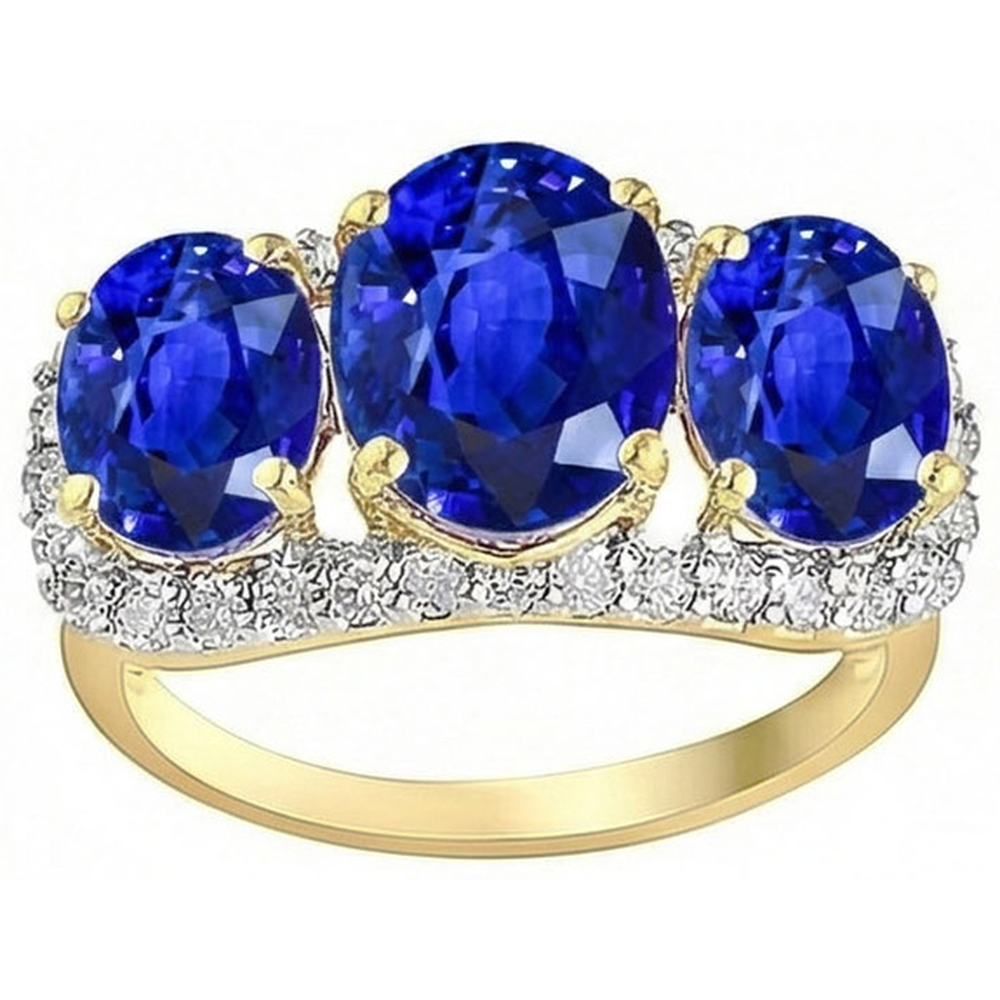 echter oval diamant 6Karat ring Detailansicht