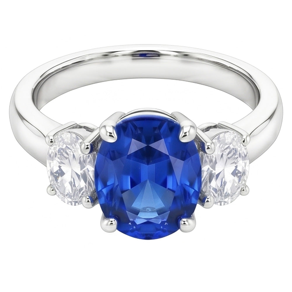 echter oval diamant 2.60Karat ring Detailansicht
