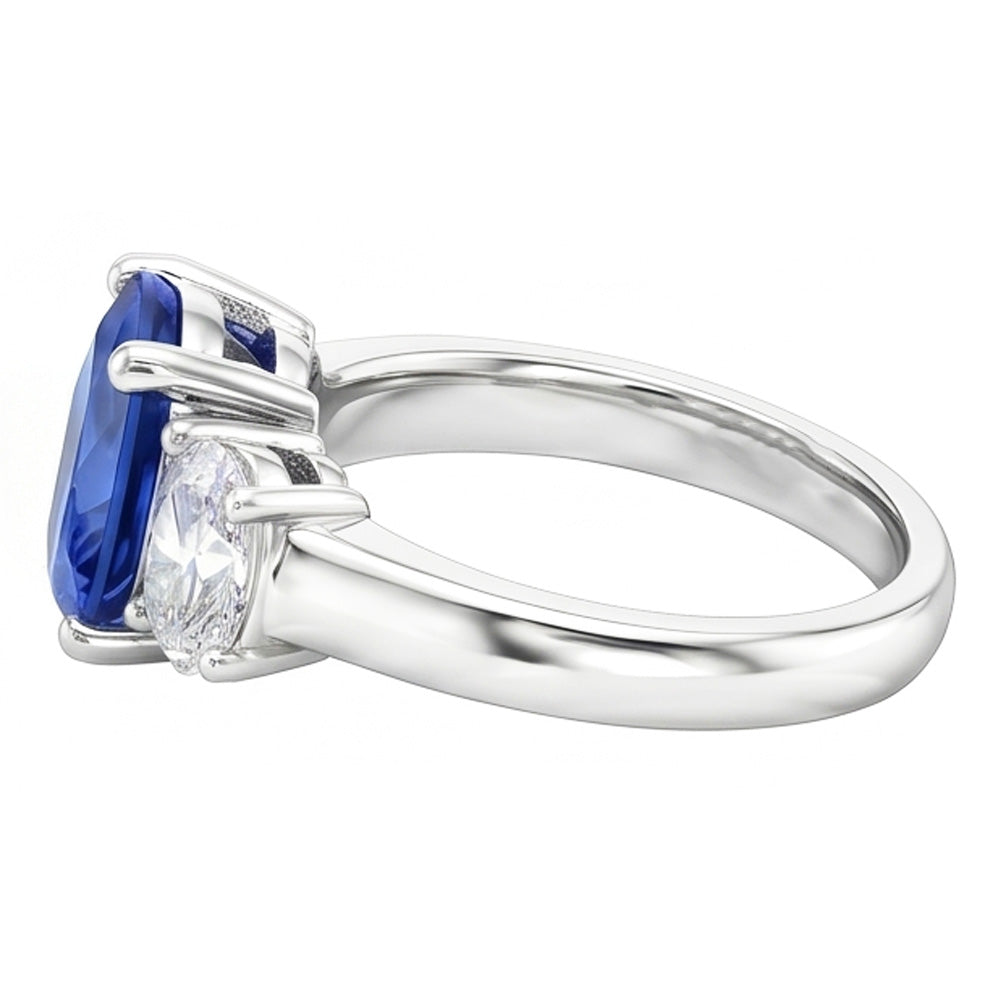 echter oval diamant 2.60Karat ring Draufsicht