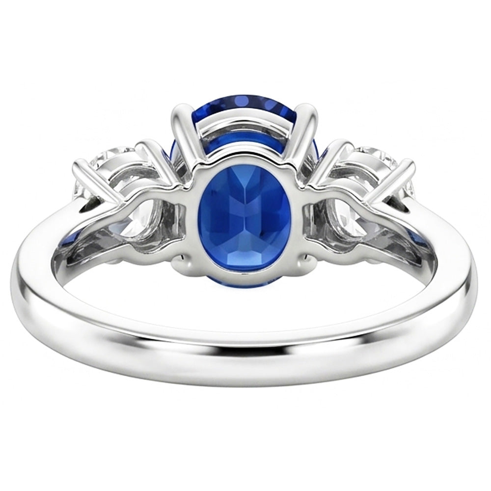 echter oval diamant 2.60Karat ring Profilansicht