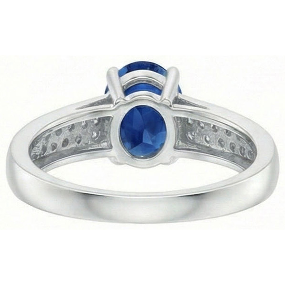 echter oval saphir 4.40Karat ring auf Weiß