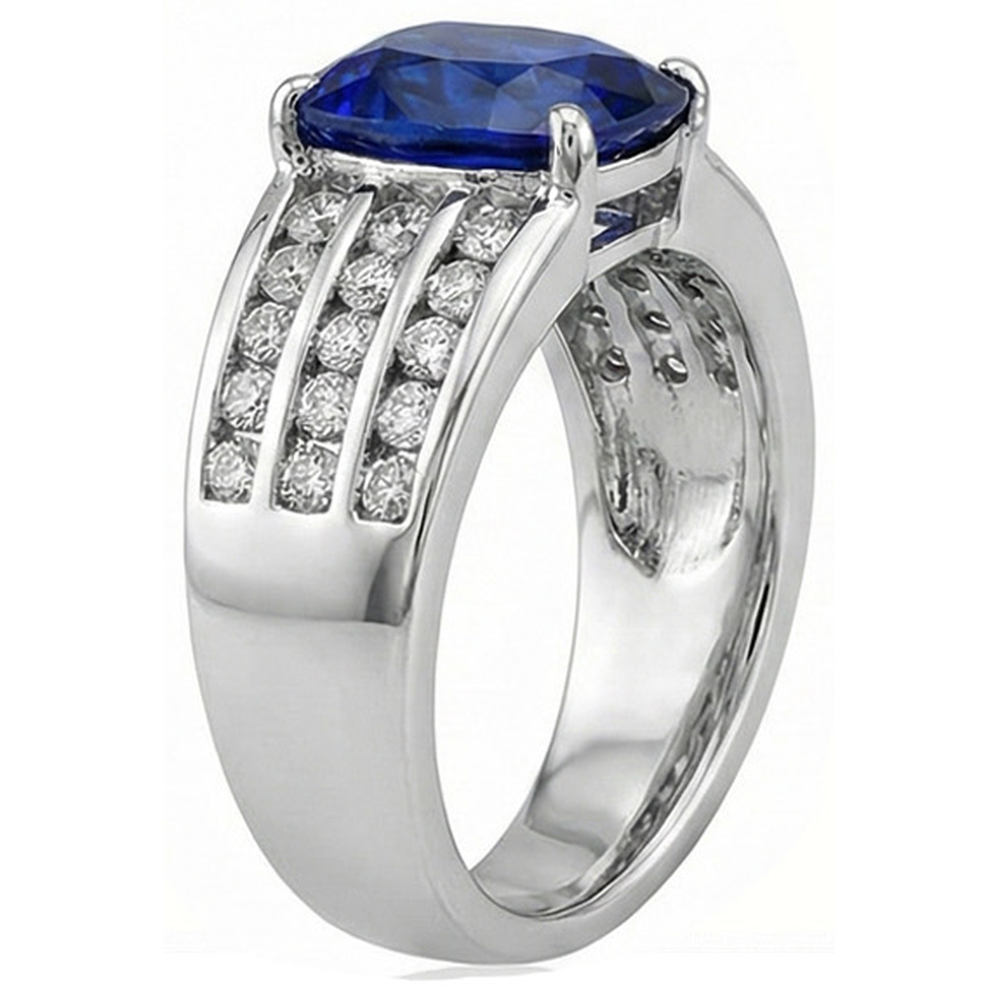 echter round diamant 14Karat ring Seitenansicht