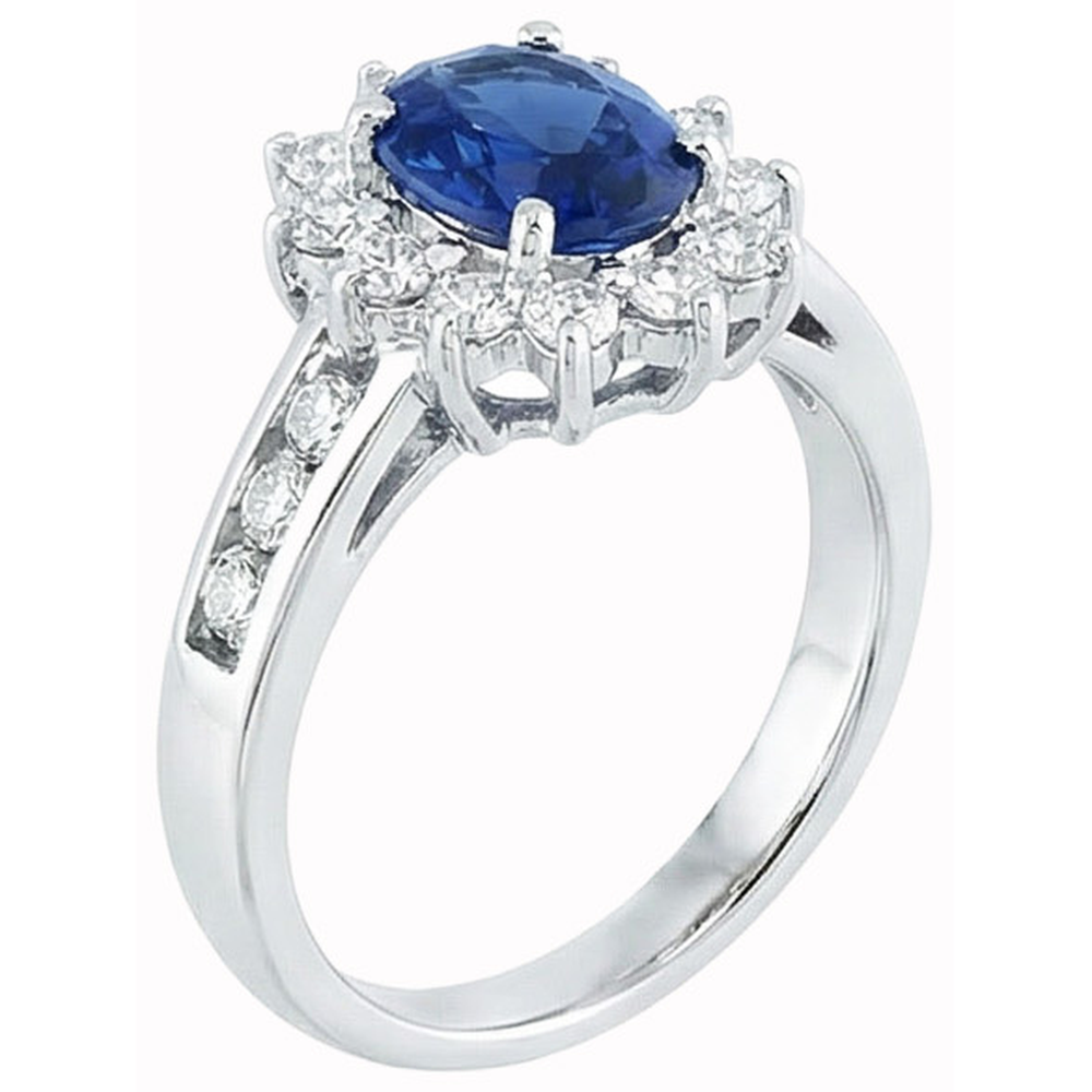 echter oval diamant 3.80Karat ring Vorderansicht