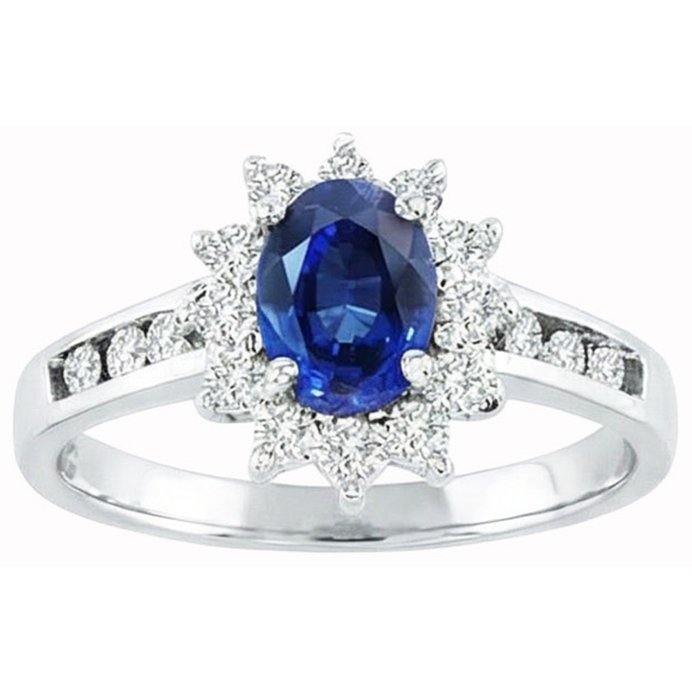 echter oval diamant 3.80Karat ring Seitenansicht