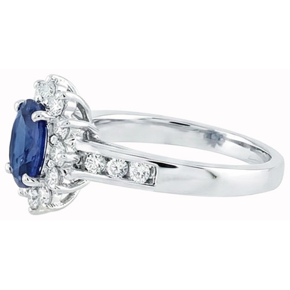 echter oval diamant 3.80Karat ring Draufsicht