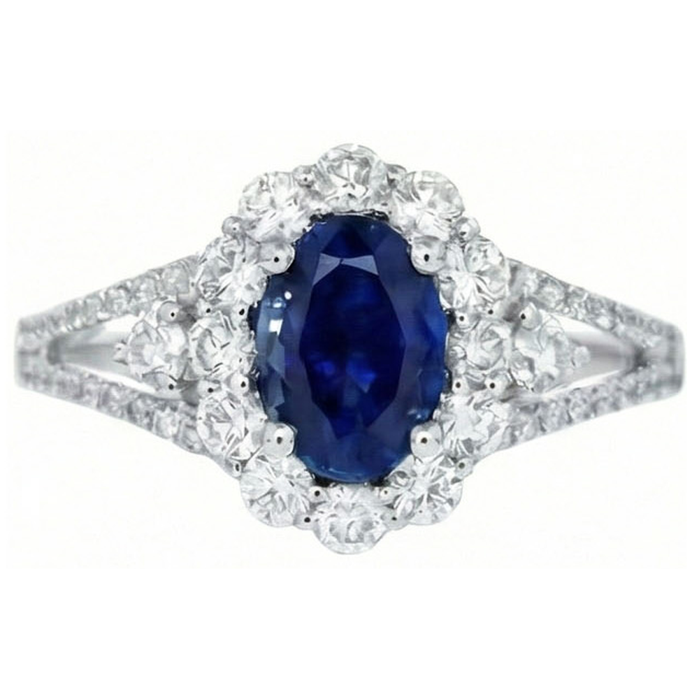 echter oval diamant 2.05Karat ring Seitenansicht