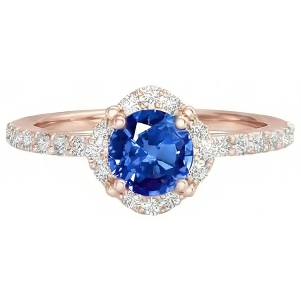 echter round diamant 3.25Karat ring Draufsicht