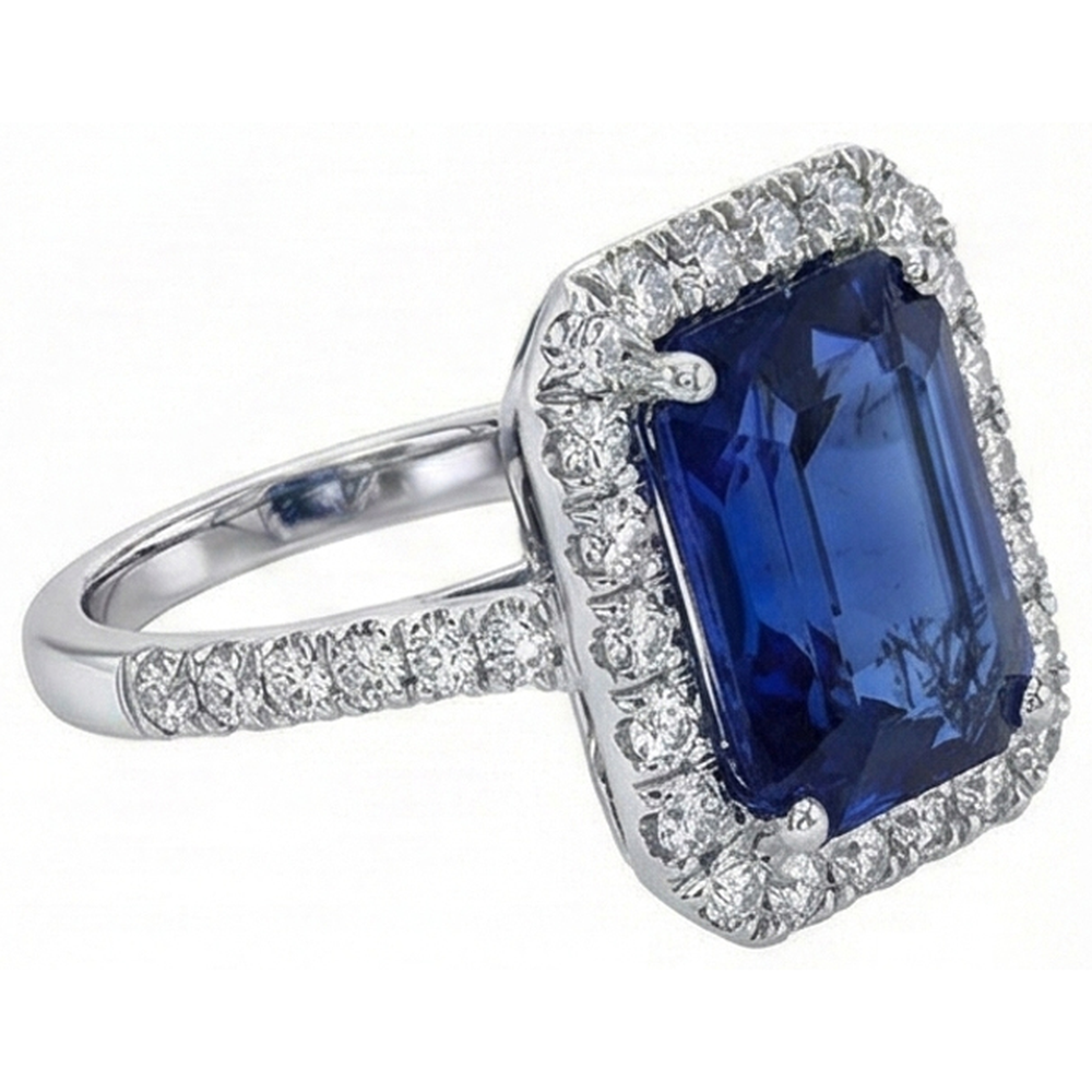 echter round diamant 4.30Karat ring Detailansicht