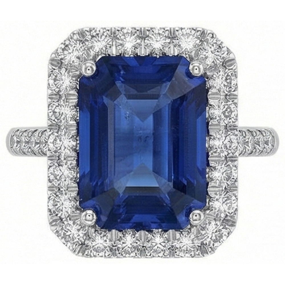 echter round diamant 4.30Karat ring Vorderansicht