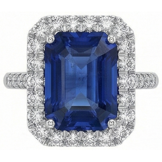 echter round diamant 4.30Karat ring Vorderansicht