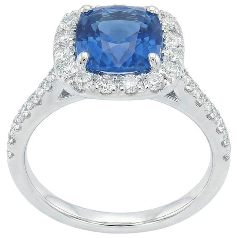 echter round diamant 3.35Karat ring Detailansicht