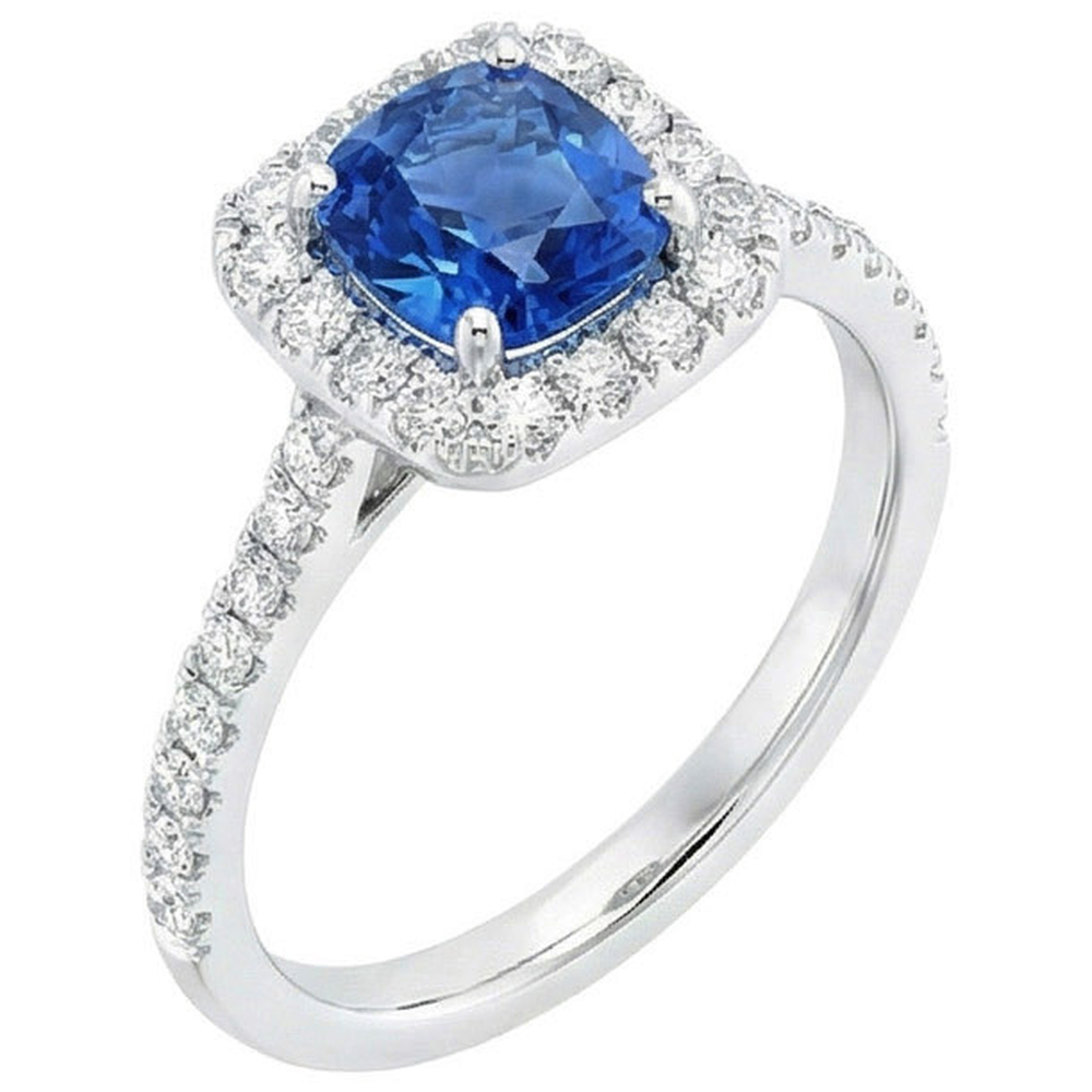 echter round diamant 3.35Karat ring Vorderansicht