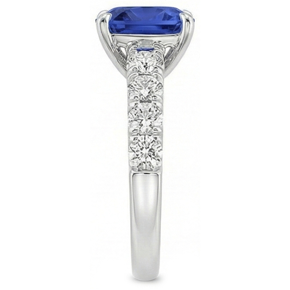 echter round diamant 3.25Karat ring Profilansicht