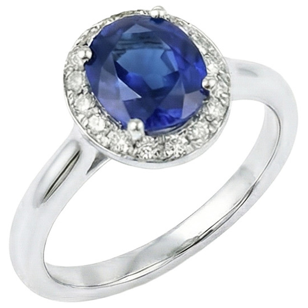 echter oval diamant 2.90Karat ring Vorderansicht