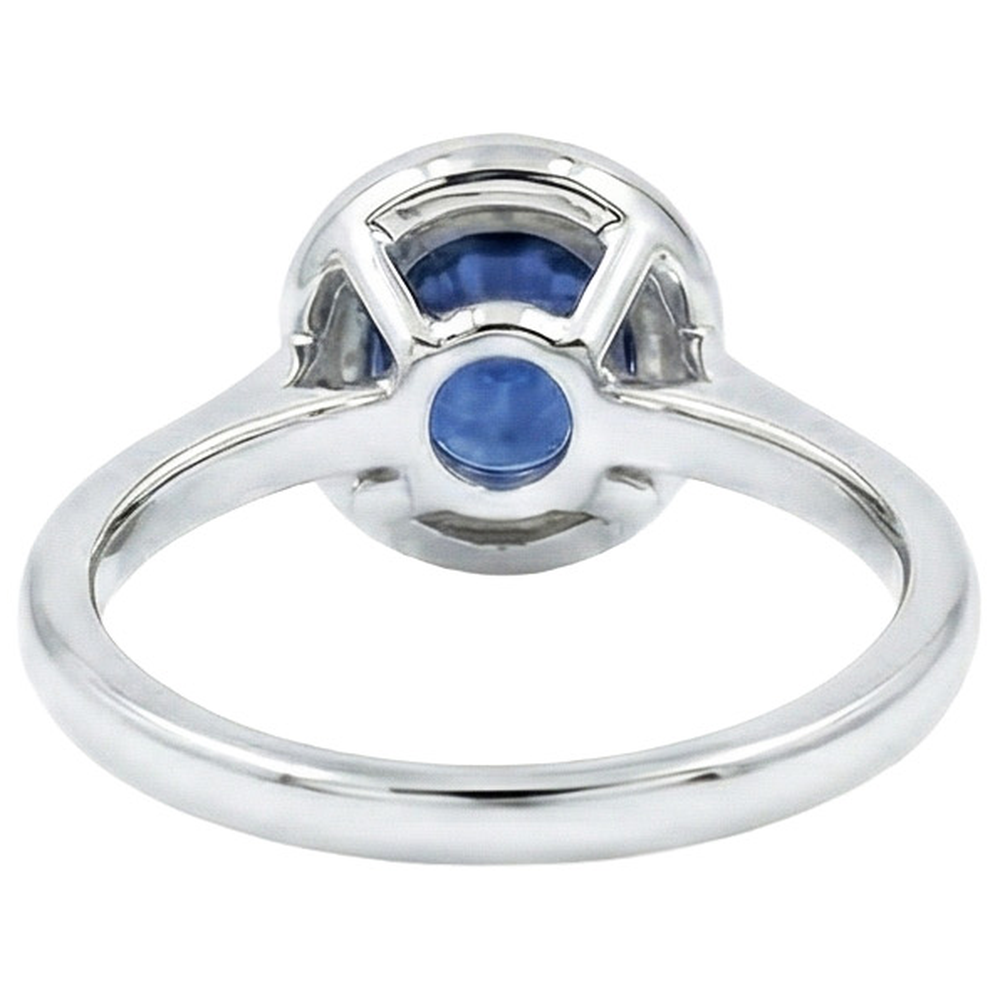 echter oval diamant 2.90Karat ring Profilansicht