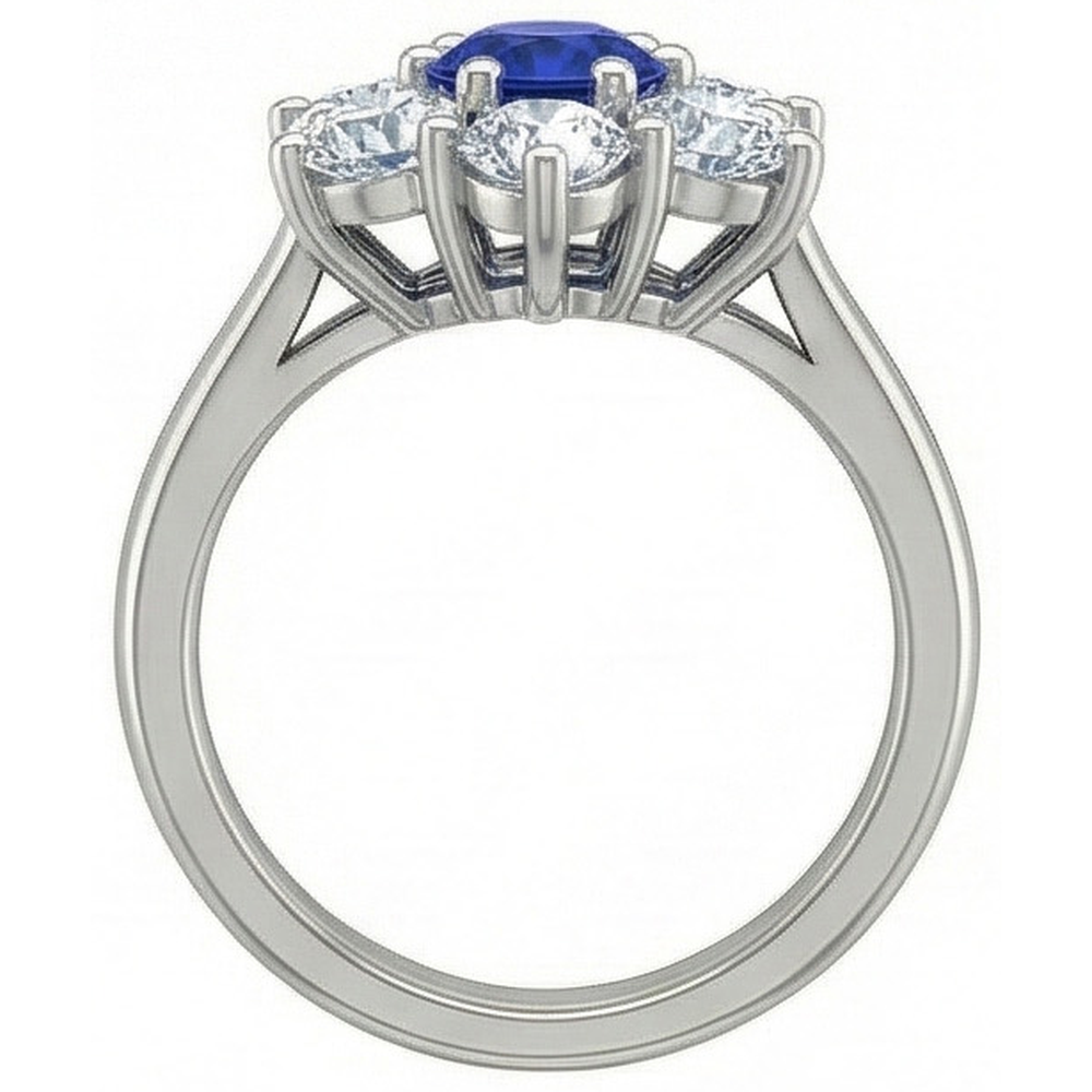 echter round diamant 4Karat ring mit Diamantbesatz
