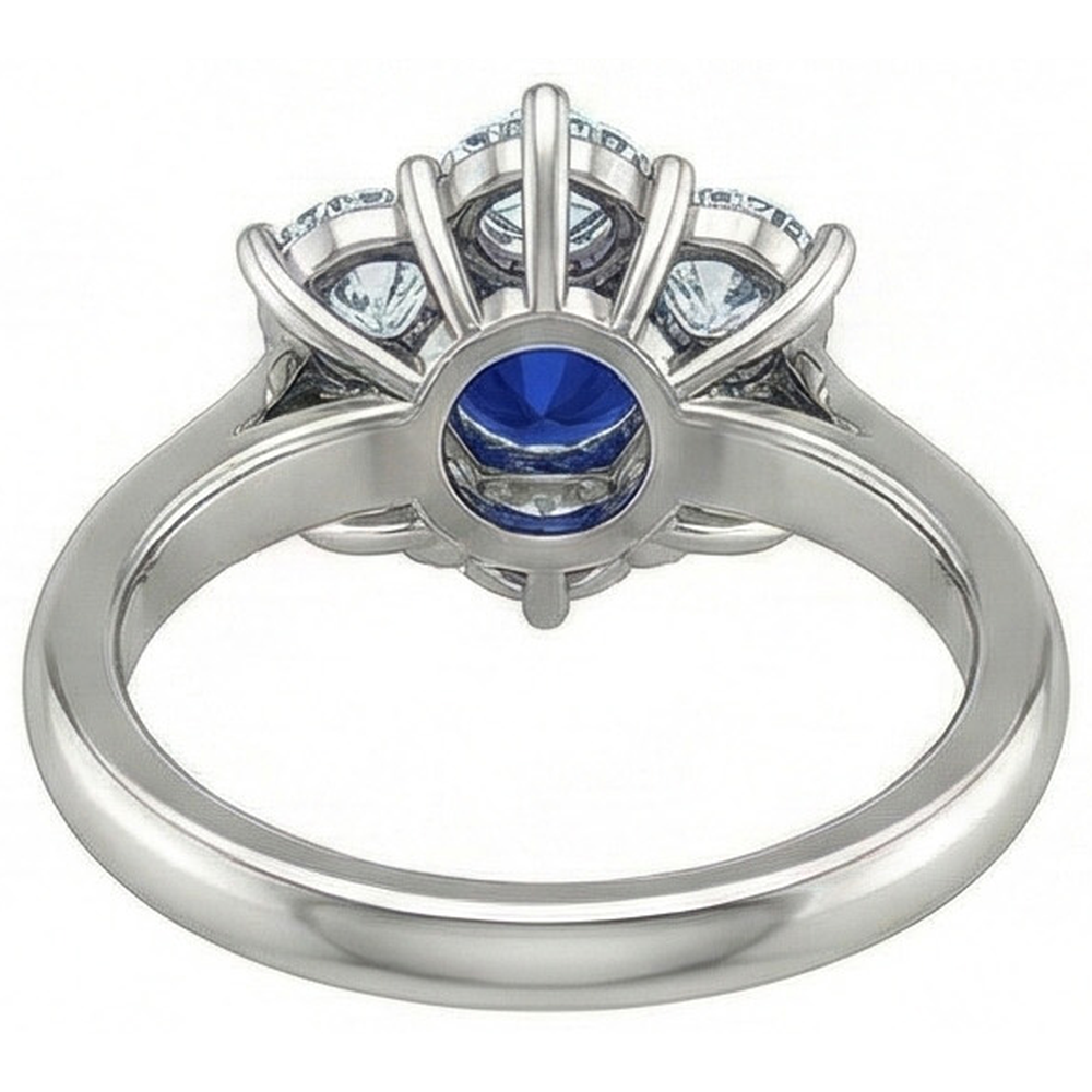 echter round diamant 4Karat ring Band Detail