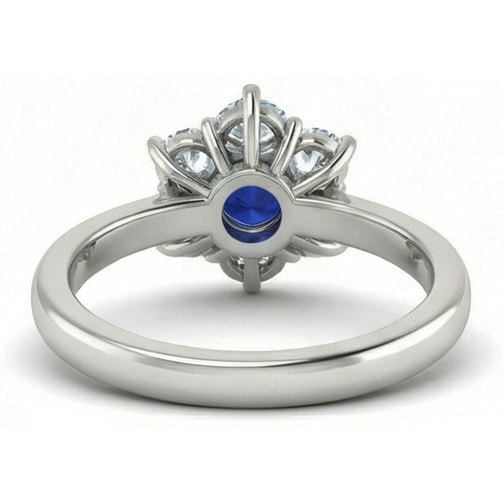 echter round diamant 4Karat ring auf Weiß
