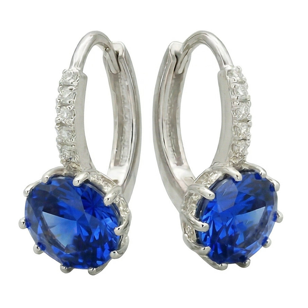 echter round diamant 6.40Karat ohrring Draufsicht