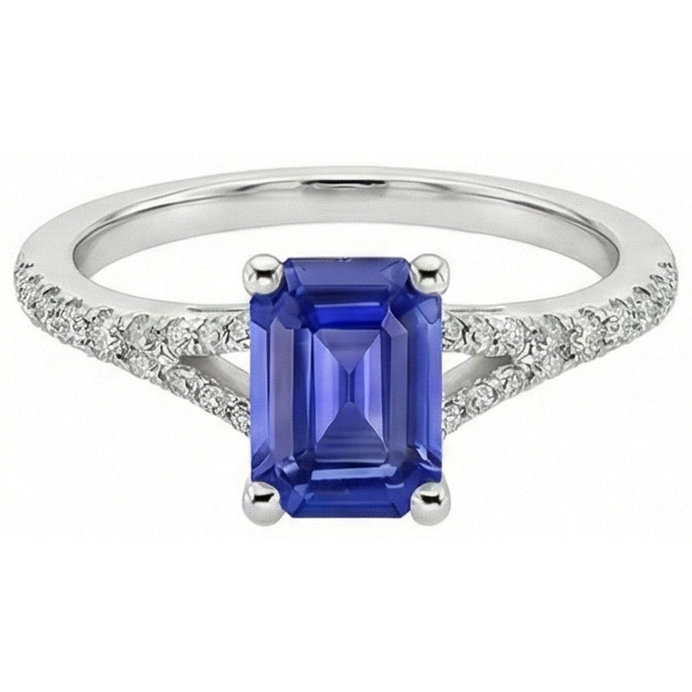 echter round diamant 4Karat ring Profilansicht