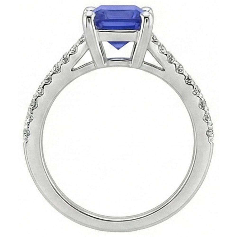 echter round diamant 4Karat ring auf Weiß