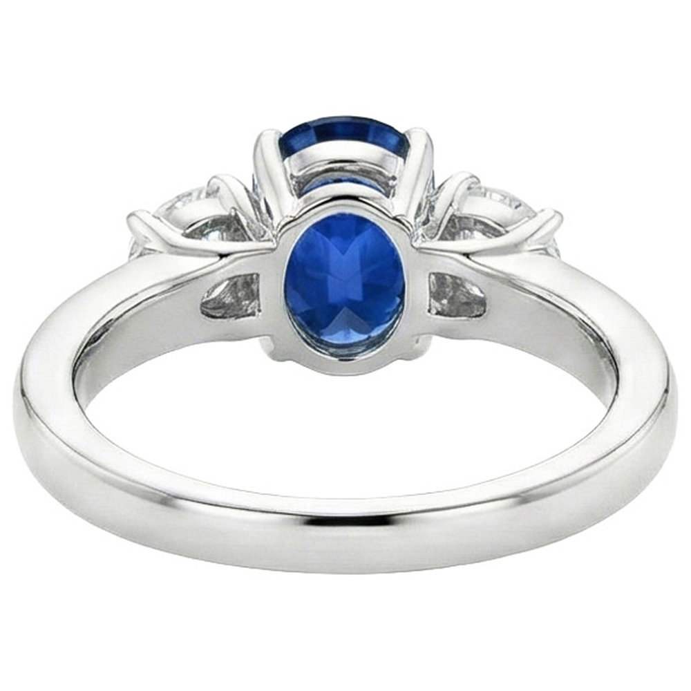 echter oval diamant 3Karat ring auf Weiß
