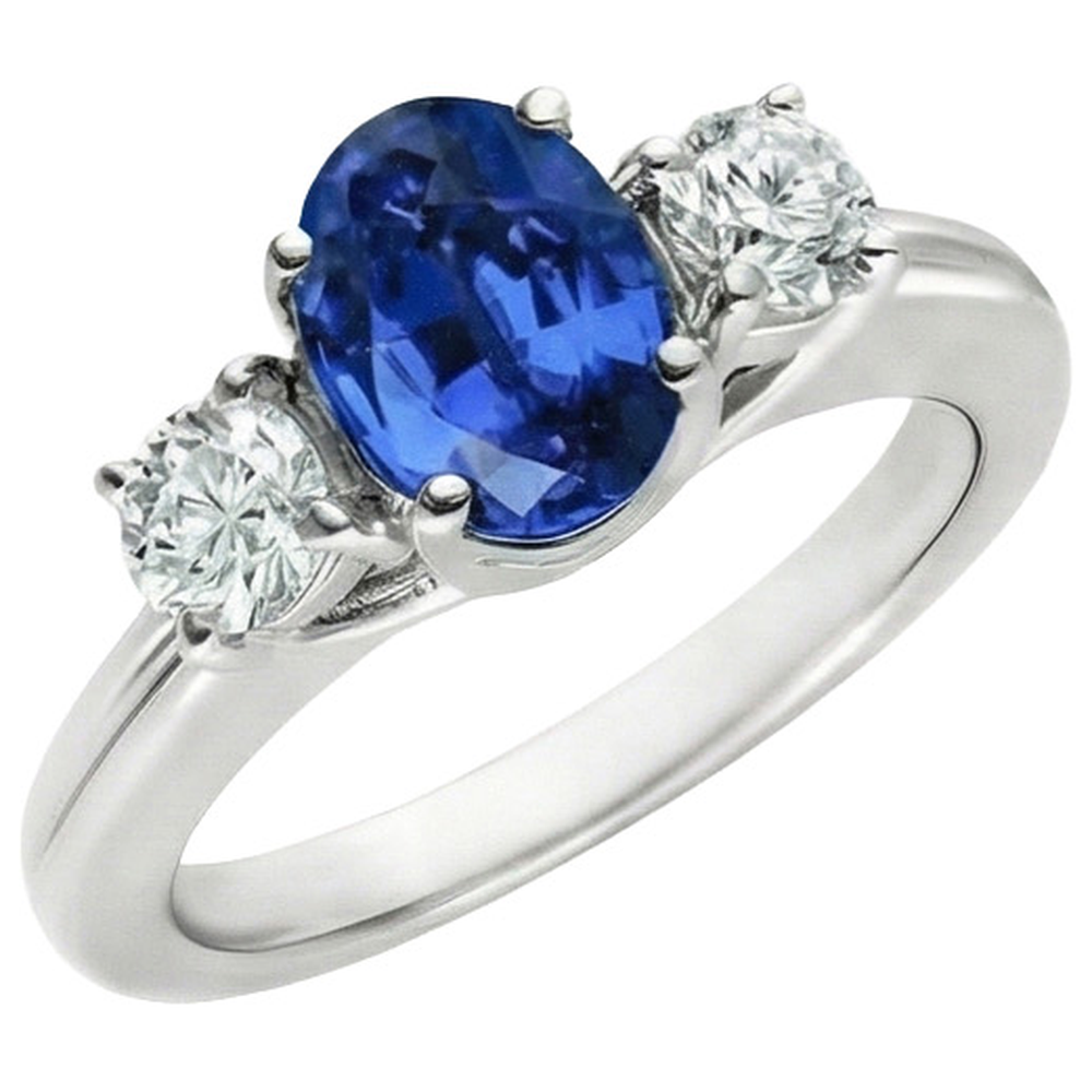 echter oval diamant 3Karat ring Detailansicht